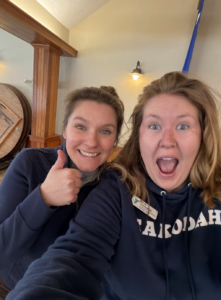 Sarah and Carolyn at the festival